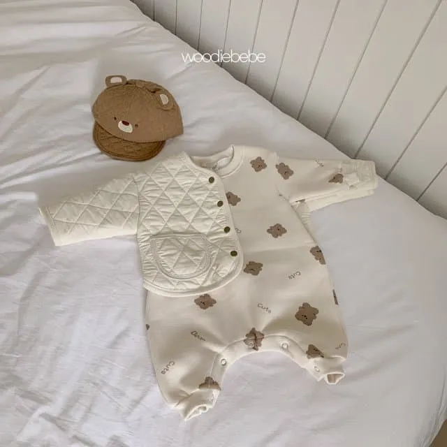 Woodie - Korean Baby Fashion - #babygirlfashion - Dear Bear Bodysuit - 3