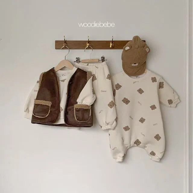 Woodie - Korean Baby Fashion - #babyootd - Dear Bear Bodysuit - 6