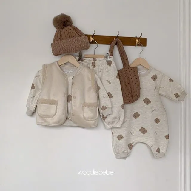 Woodie - Korean Baby Fashion - #babyoutfit - Dear Bear Bodysuit - 7