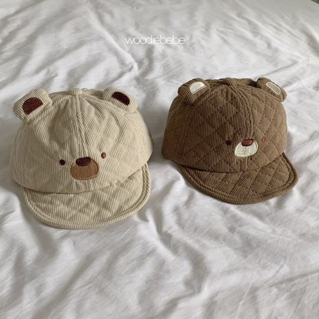 Woodie - Korean Baby Fashion - #babyoutfit - Quilting Bear Cap - 2