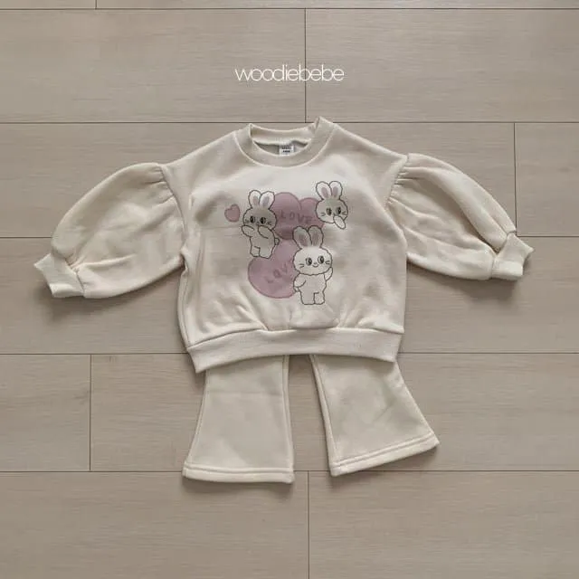 Woodie - Korean Children Fashion - #Kfashion4kids - Love Heart Top Bottom Set  - 9