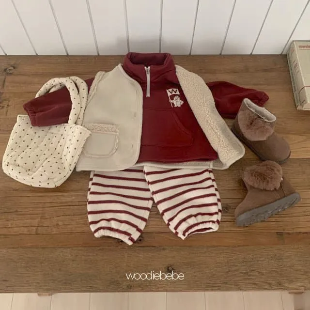 Woodie - Korean Children Fashion - #childofig - Flag Bear Top Bottom Set - 3