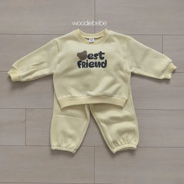 Woodie - Korean Children Fashion - #childofig - Best Friend Top Bottom Set - 9