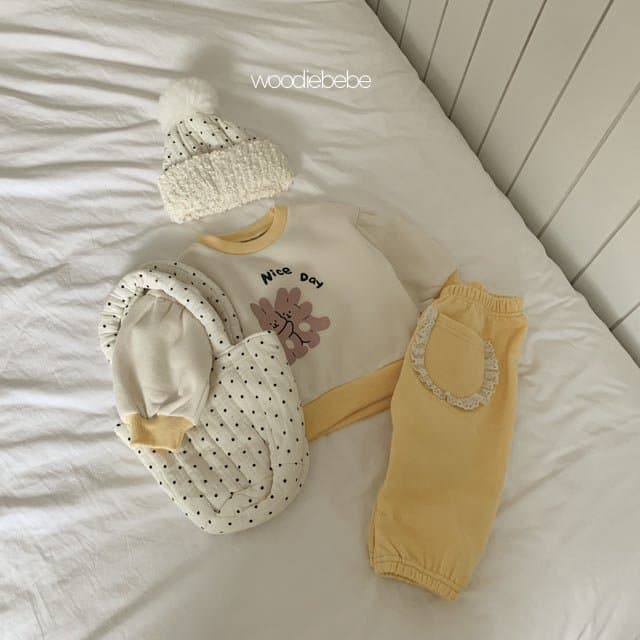 Woodie - Korean Children Fashion - #childofig - Vivien Top Bottom Set - 3