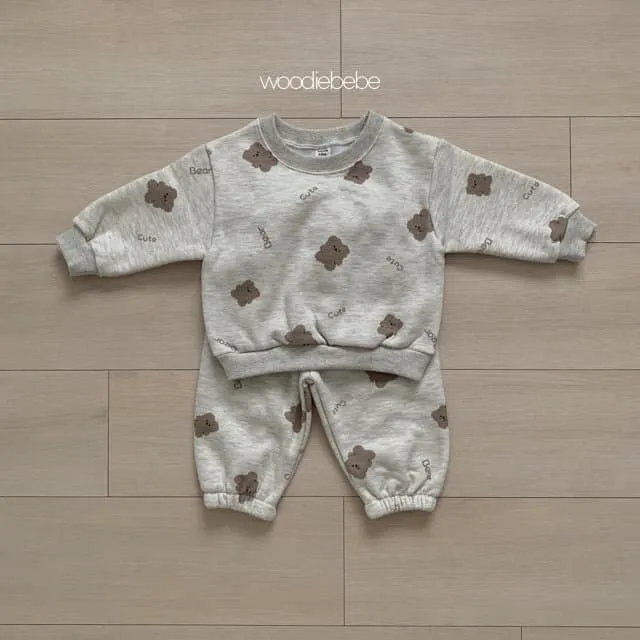 Woodie - Korean Children Fashion - #childrensboutique - Dear Bear Top Bottom Set - 7