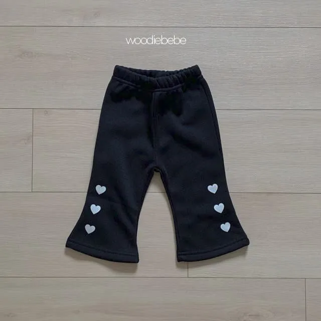 Woodie - Korean Children Fashion - #childrensboutique - Heart Bootscut Pants - 7