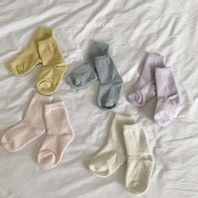 Woodie - Korean Children Fashion - #childrensboutique - Sleeping Soft Socks (set of 5)