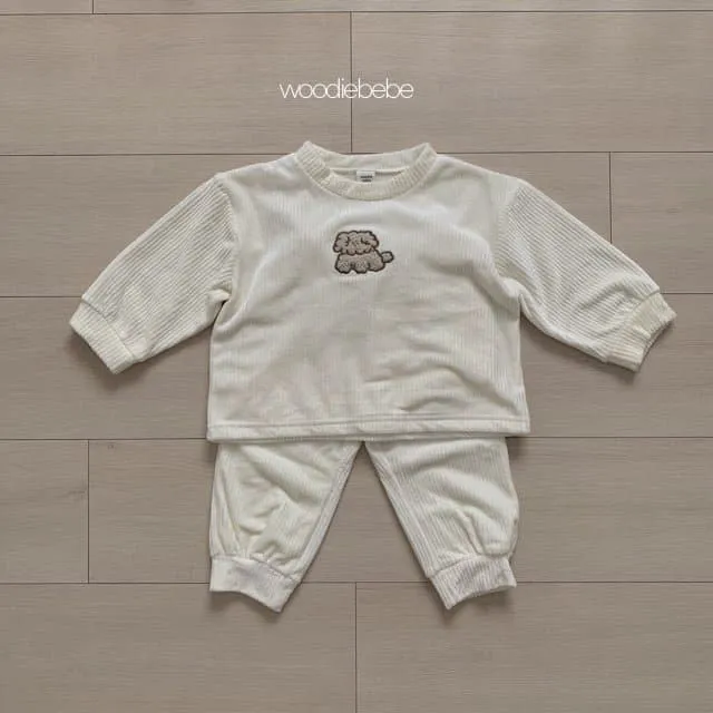 Woodie - Korean Children Fashion - #designkidswear - Puppy Top Bottom Set - 7