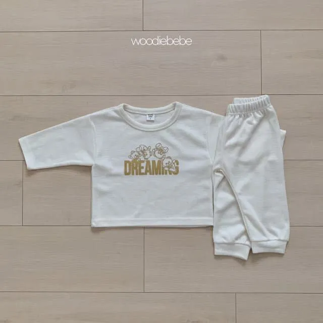 Woodie - Korean Children Fashion - #discoveringself - Uni Top Bottom Set - 5