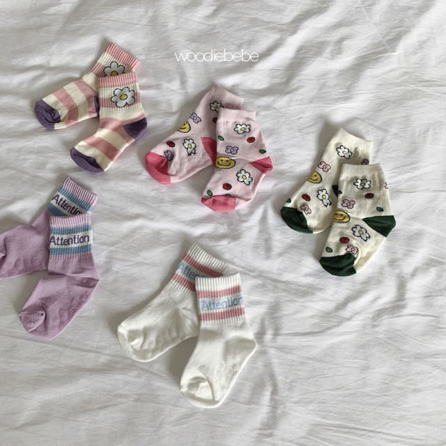 Woodie - Korean Children Fashion - #discoveringself - Madeleine Socks (set of 5)