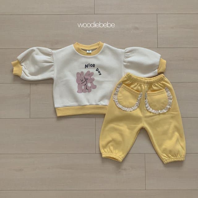 Woodie - Korean Children Fashion - #kidsshorts - Vivien Top Bottom Set - 9