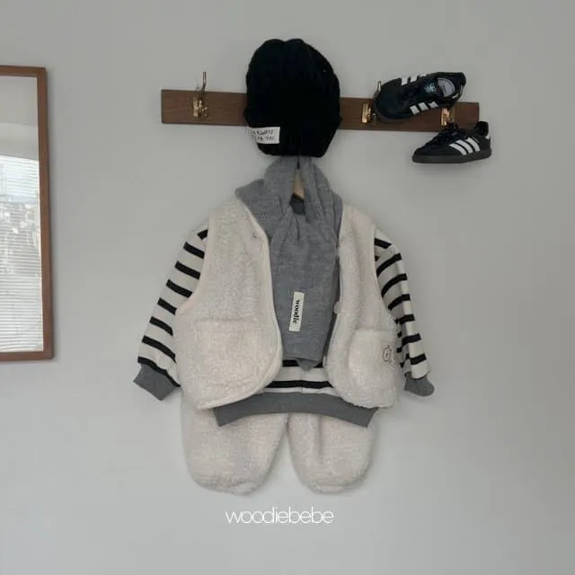 Woodie - Korean Children Fashion - #kidsshorts - Muffle Tee with Muffler - 8