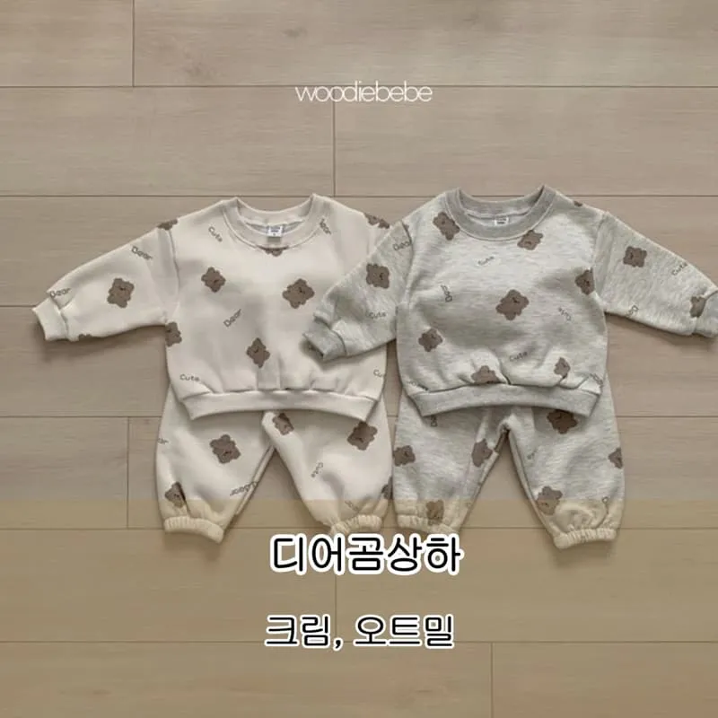 Woodie - Korean Children Fashion - #littlefashionista - Dear Bear Top Bottom Set