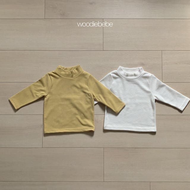 Woodie - Korean Children Fashion - #Kfashion4kids - Basic Turtleneck 1+1 Set Tee - 4