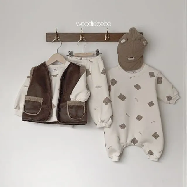 Woodie - Korean Children Fashion - #magicofchildhood - Dear Bear Top Bottom Set - 2