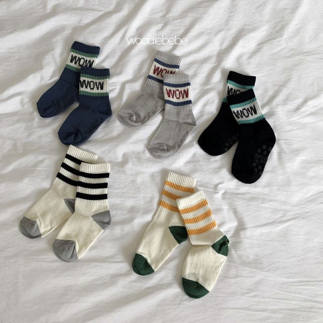 Woodie - Korean Children Fashion - #minifashionista - Awesome Socks (set of 5)