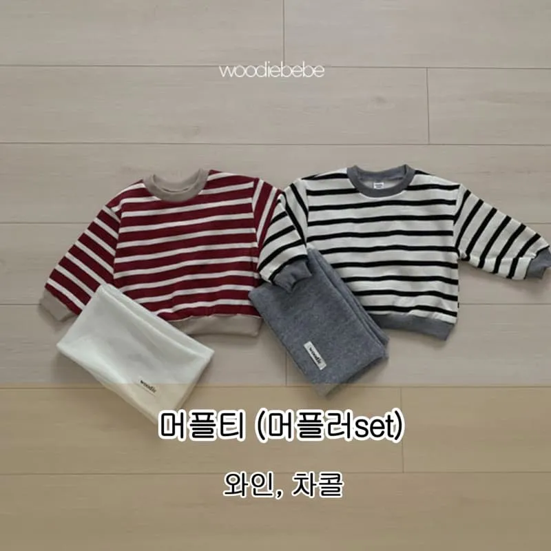 Woodie - Korean Children Fashion - #prettylittlegirls - Muffle Tee with Muffler