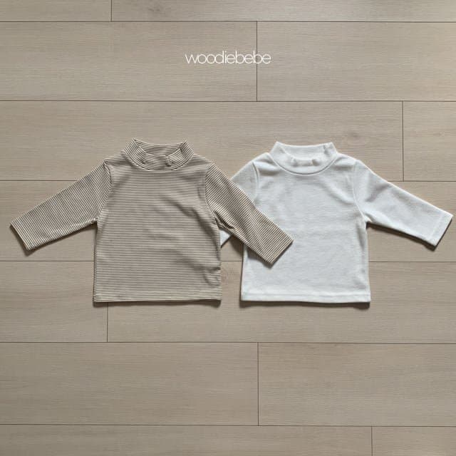 Woodie - Korean Children Fashion - #prettylittlegirls - Basic Turtleneck 1+1 Set Tee - 7