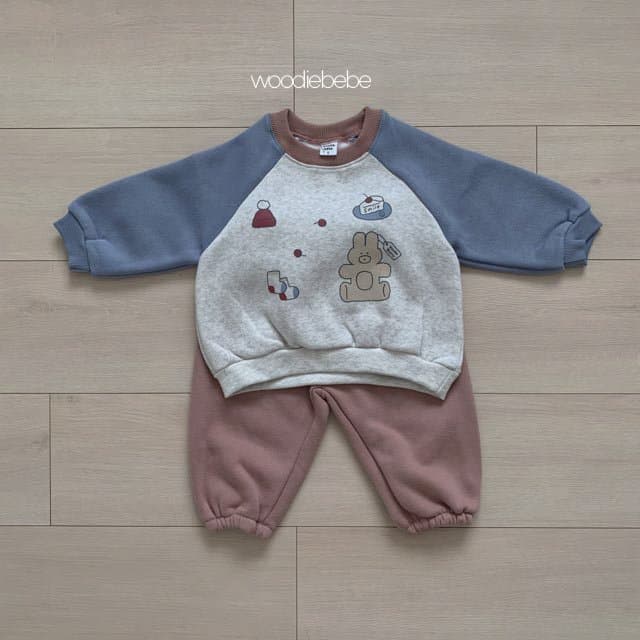 Woodie - Korean Children Fashion - #stylishchildhood - Merry Top Bottom Set - 5