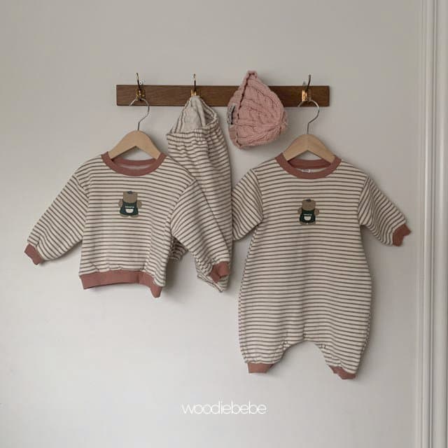 Woodie - Korean Children Fashion - #stylishchildhood - Starbucks Top Bottom Set - 3