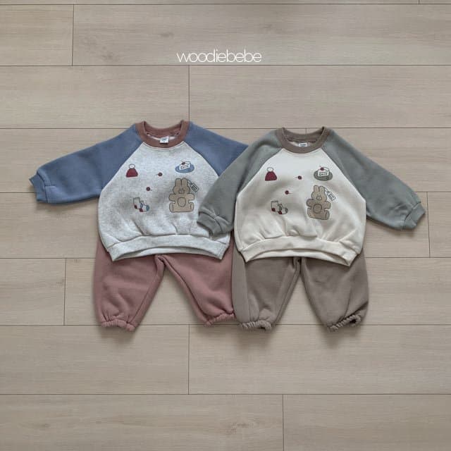 Woodie - Korean Children Fashion - #todddlerfashion - Merry Top Bottom Set - 4