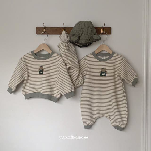 Woodie - Korean Children Fashion - #toddlerclothing - Starbucks Top Bottom Set - 2