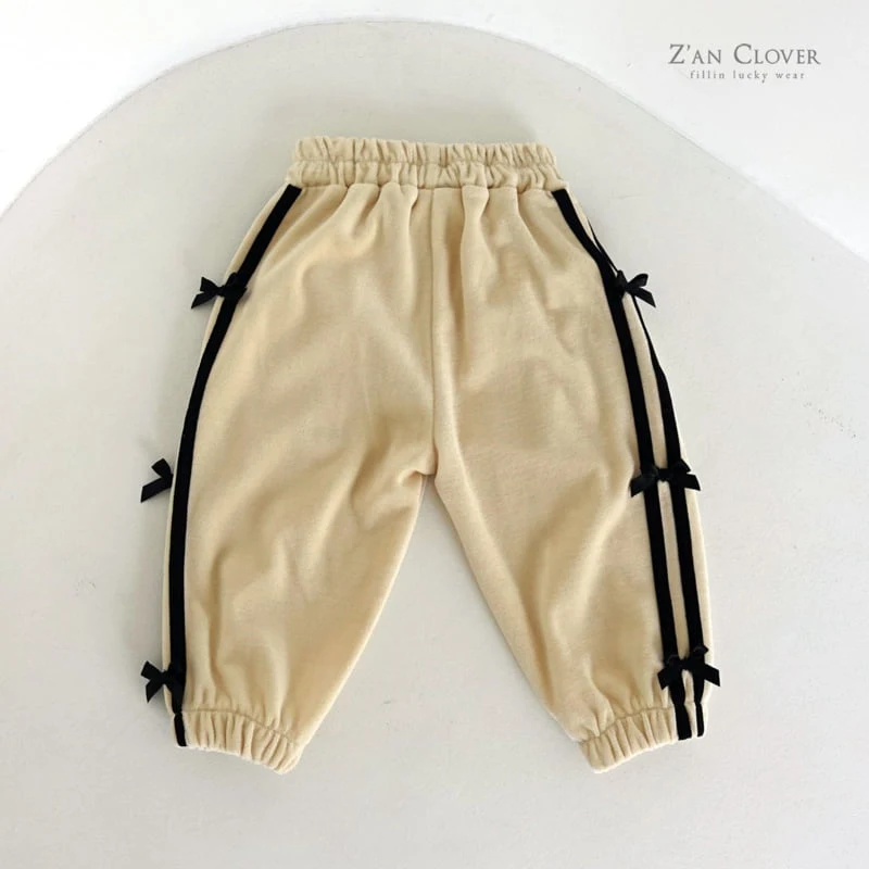 Zan Clover - Korean Children Fashion - #Kfashion4kids - Ribbon Beloa Training Pants - 8