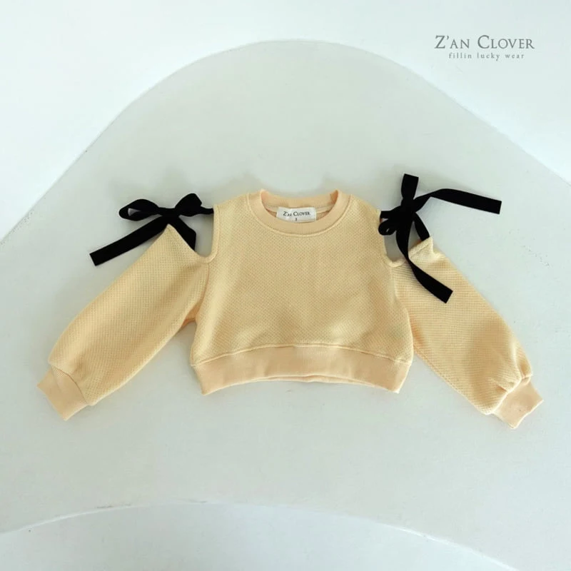 Zan Clover - Korean Children Fashion - #Kfashion4kids - Shoulder Ribbon Sweatshirt - 5