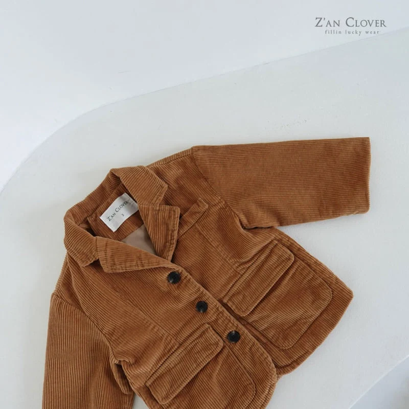 Zan Clover - Korean Children Fashion - #childofig - Corduroy Jacket - 11