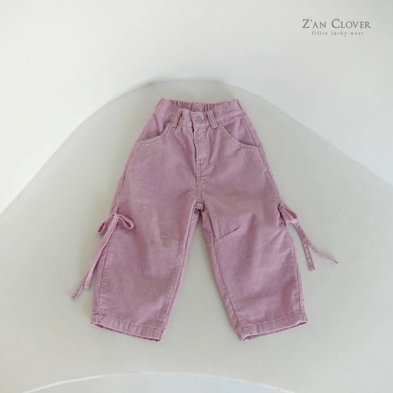 Zan Clover - Korean Children Fashion - #discoveringself - Ribbon Corduroy Pants - 8