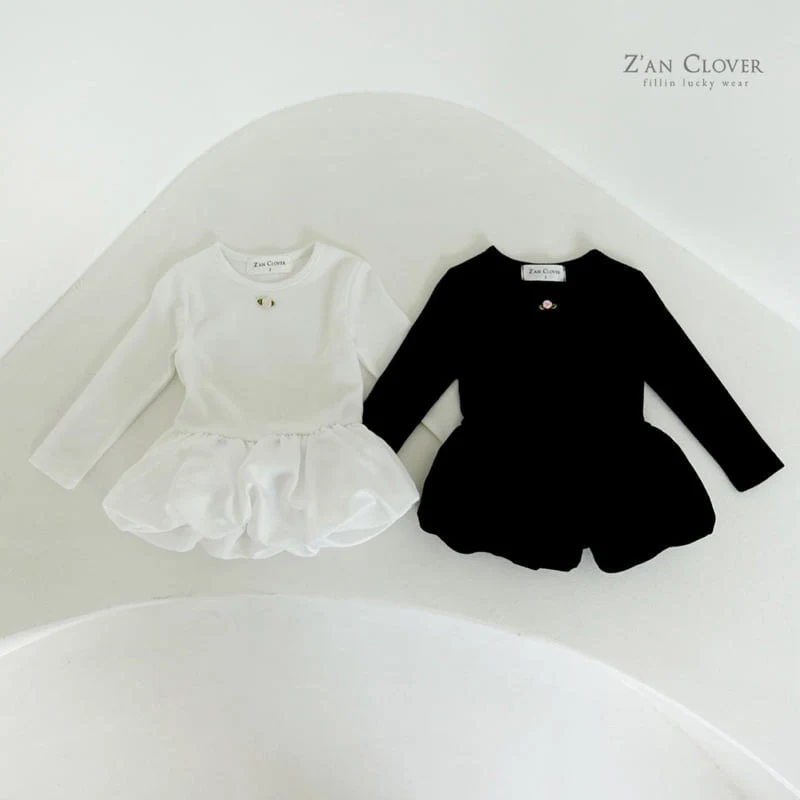 Zan Clover - Korean Children Fashion - #designkidswear - Rose Balloon One-piece - 4