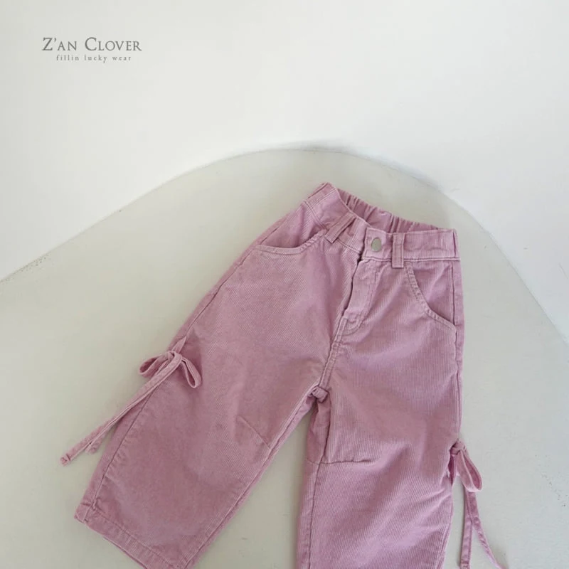 Zan Clover - Korean Children Fashion - #fashionkids - Ribbon Corduroy Pants - 9