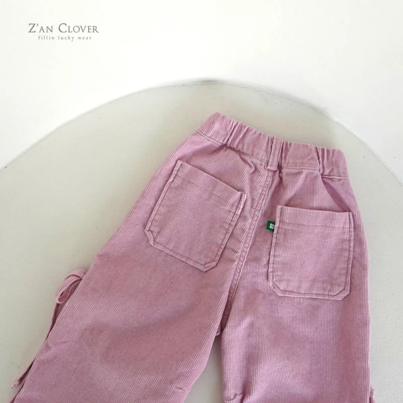 Zan Clover - Korean Children Fashion - #kidsstore - Ribbon Corduroy Pants - 11