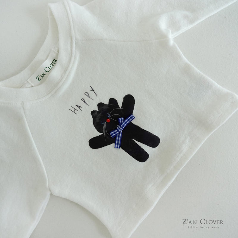 Zan Clover - Korean Children Fashion - #kidsstore - Happy Cat Tee - 6