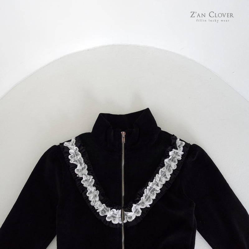 Zan Clover - Korean Children Fashion - #kidzfashiontrend - Lace Beloa Zip-up - 6