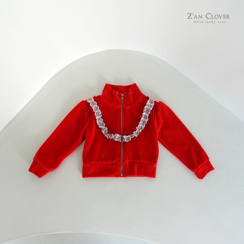 Zan Clover - Korean Children Fashion - #littlefashionista - Lace Beloa Zip-up - 8