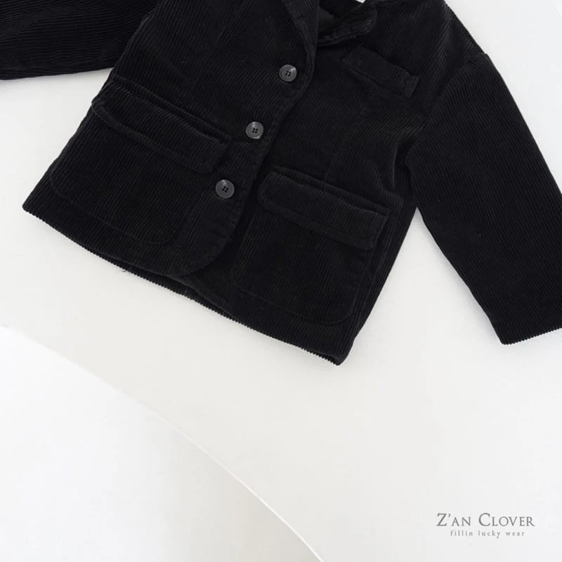 Zan Clover - Korean Children Fashion - #littlefashionista - Corduroy Jacket - 7