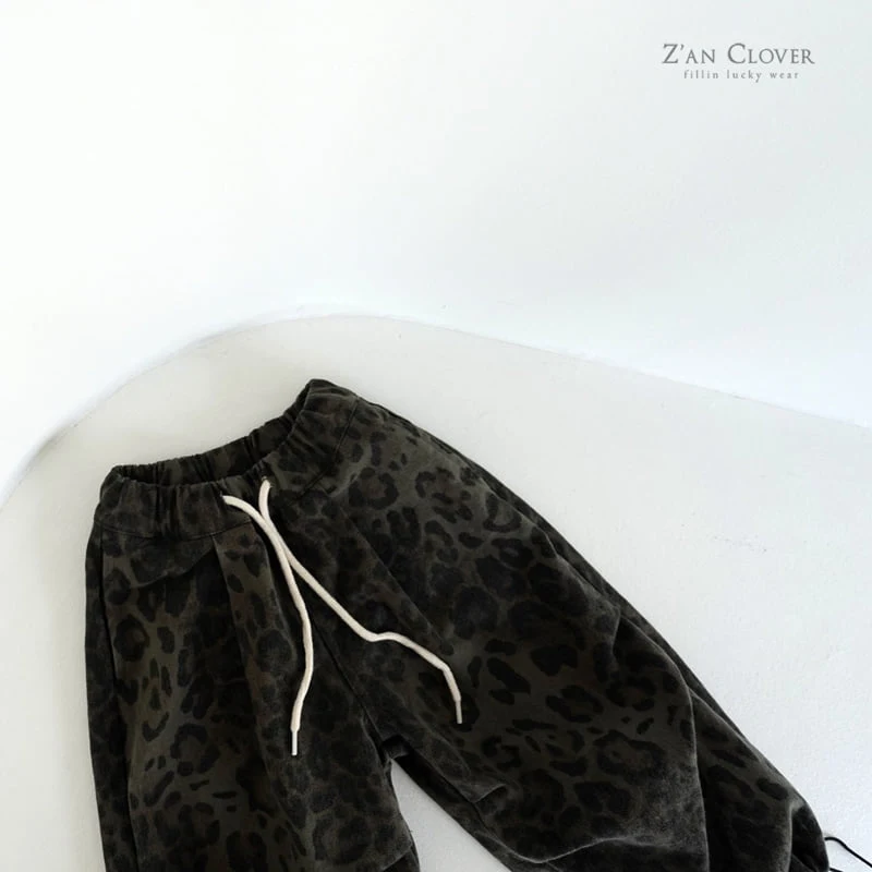 Zan Clover - Korean Children Fashion - #littlefashionista - Balloon Leopard Pants - 6