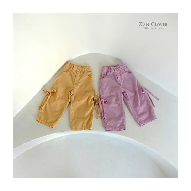 Zan Clover - Korean Children Fashion - #magicofchildhood - Ribbon Corduroy Pants