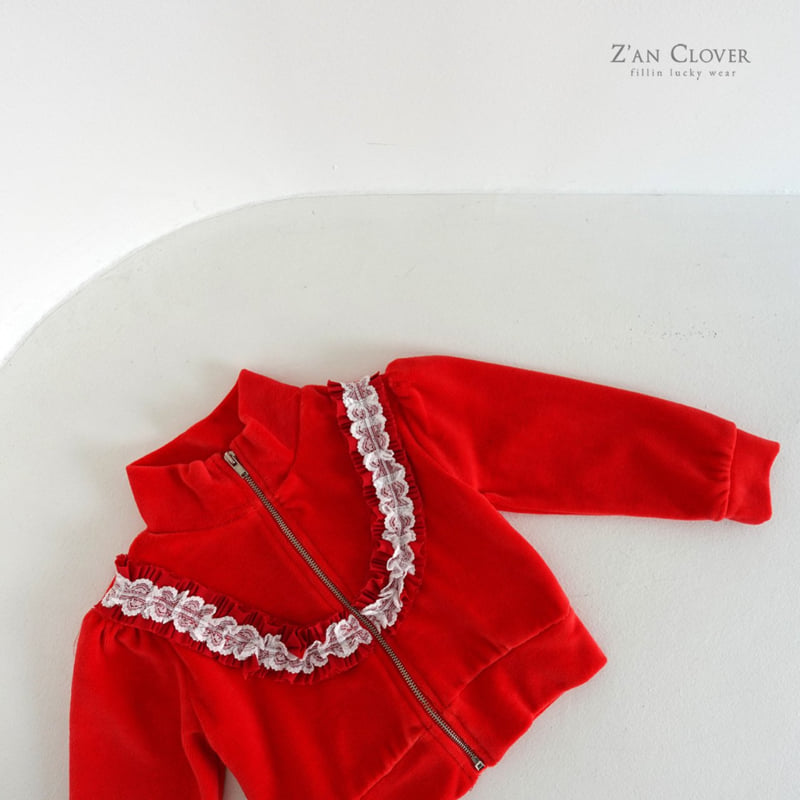 Zan Clover - Korean Children Fashion - #magicofchildhood - Lace Beloa Zip-up - 9