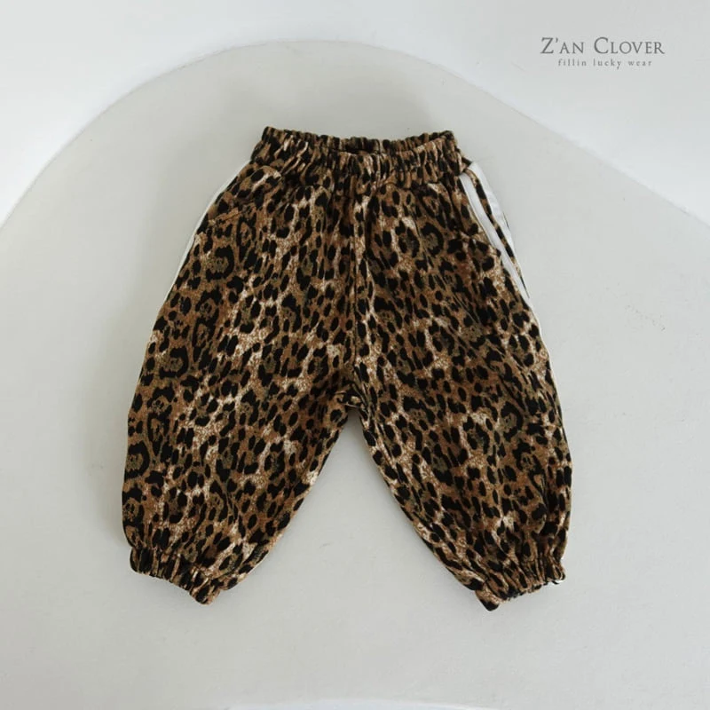 Zan Clover - Korean Children Fashion - #magicofchildhood - Leopard Training Pants - 6