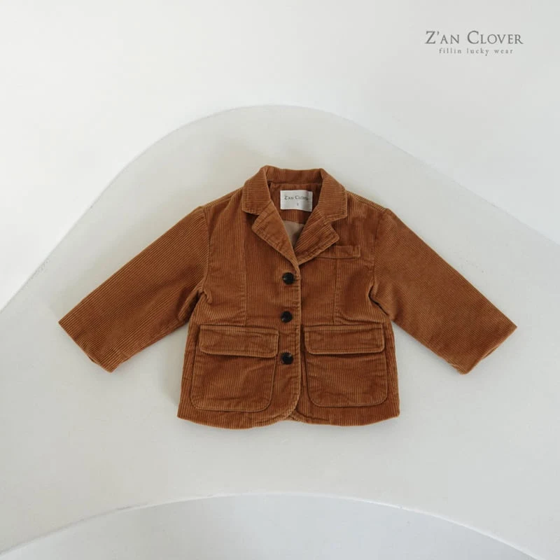 Zan Clover - Korean Children Fashion - #prettylittlegirls - Corduroy Jacket - 10