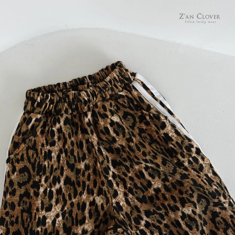 Zan Clover - Korean Children Fashion - #todddlerfashion - Leopard Training Pants - 9