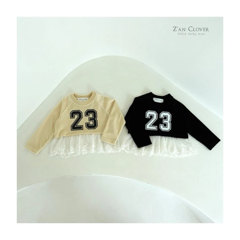 Zan Clover - Korean Children Fashion - #todddlerfashion - Lace Beloa Tee