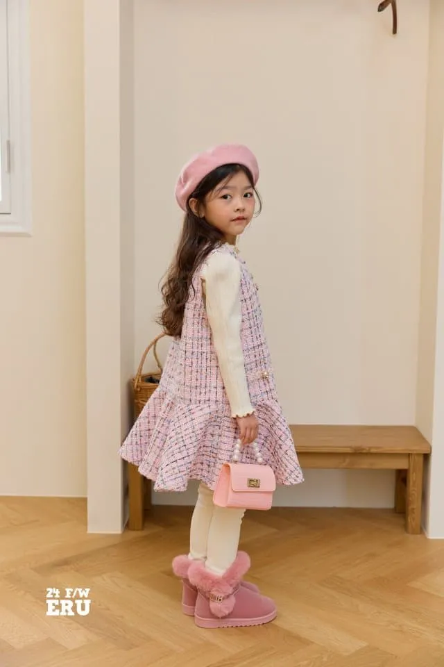 e.ru - Korean Children Fashion - #Kfashion4kids - Tweed Jumper Skirt - 7