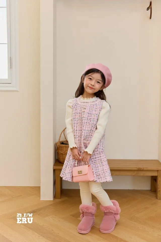 e.ru - Korean Children Fashion - #discoveringself - Tweed Jumper Skirt - 2