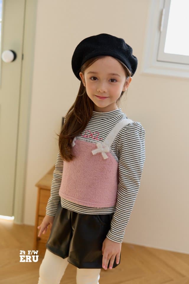 e.ru - Korean Children Fashion - #kidsshorts - Stripe Ribbon Tee