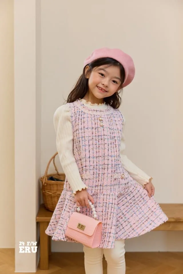 e.ru - Korean Children Fashion - #fashionkids - Tweed Jumper Skirt - 4