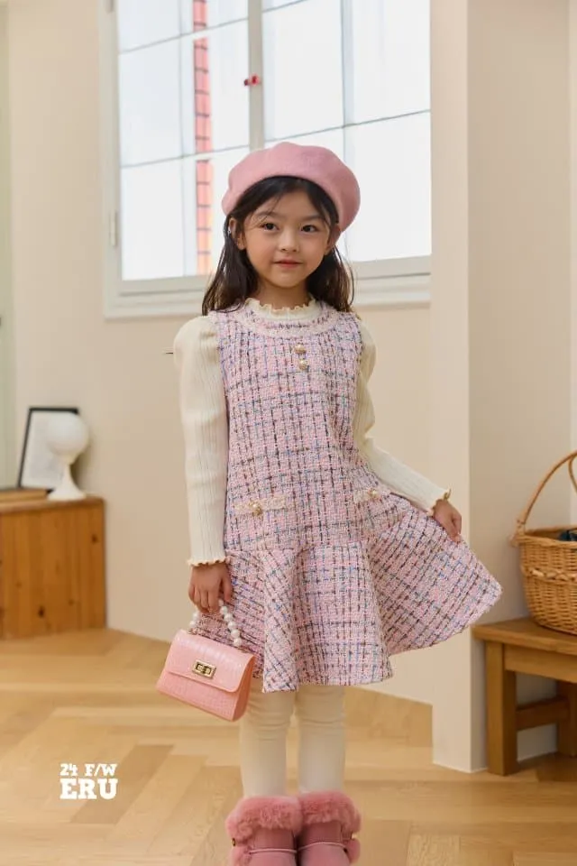 e.ru - Korean Children Fashion - #kidsstore - Tweed Jumper Skirt - 5