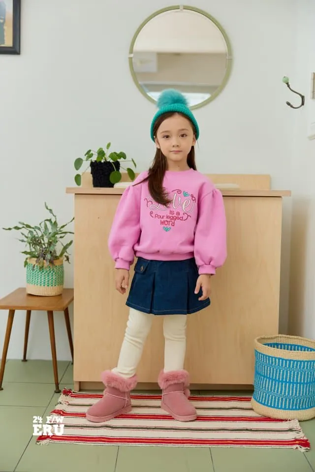 e.ru - Korean Children Fashion - #kidsstore - Denim Cargo Skirt Leggings - 2